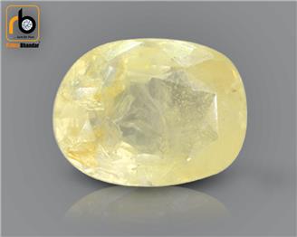 Natural Unheated & Untreated Certified Yellow Sapphire (Pokhraj) 5.29 CTS ( 92918 )